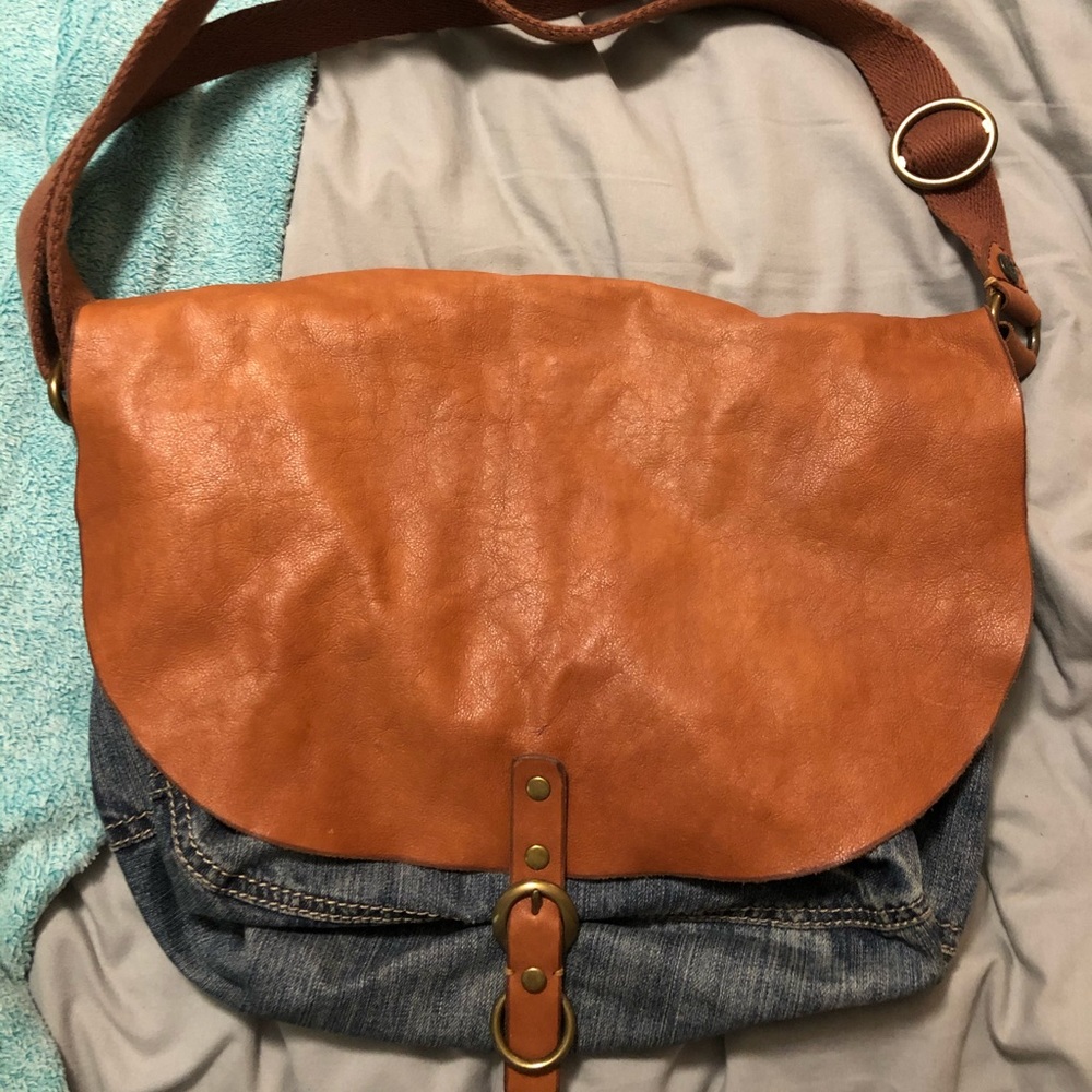 Lucky Jean and Leather Purse